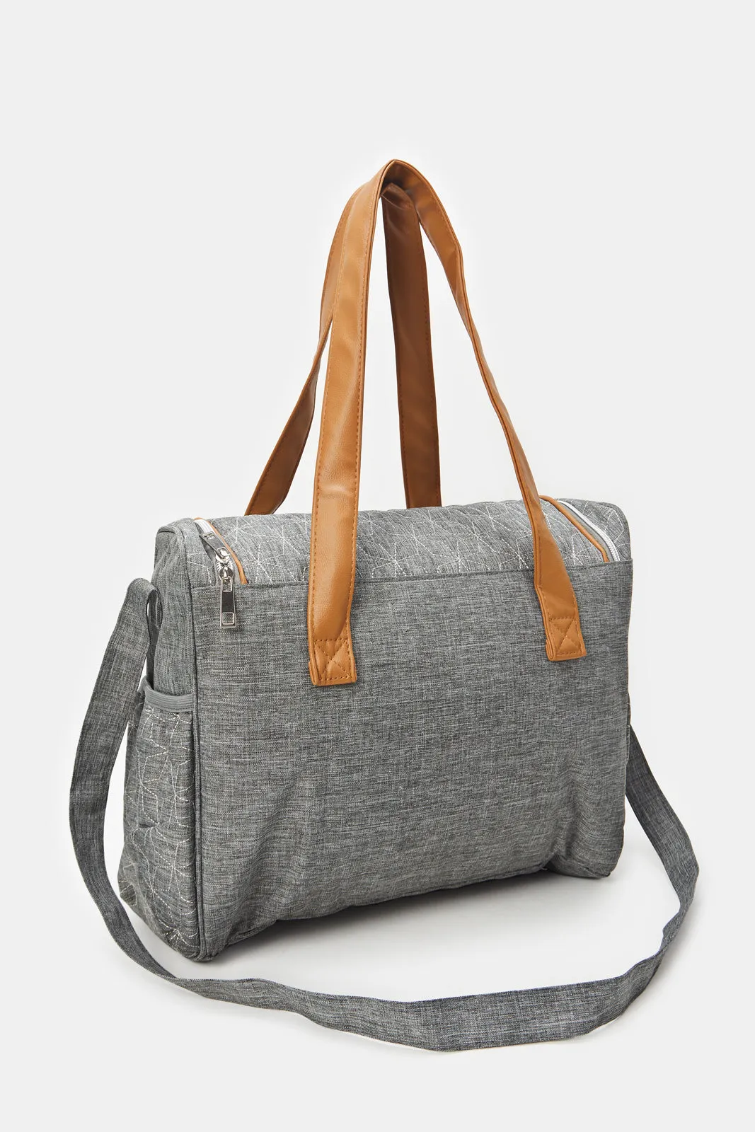 Grey Diaper Shoulder Bag