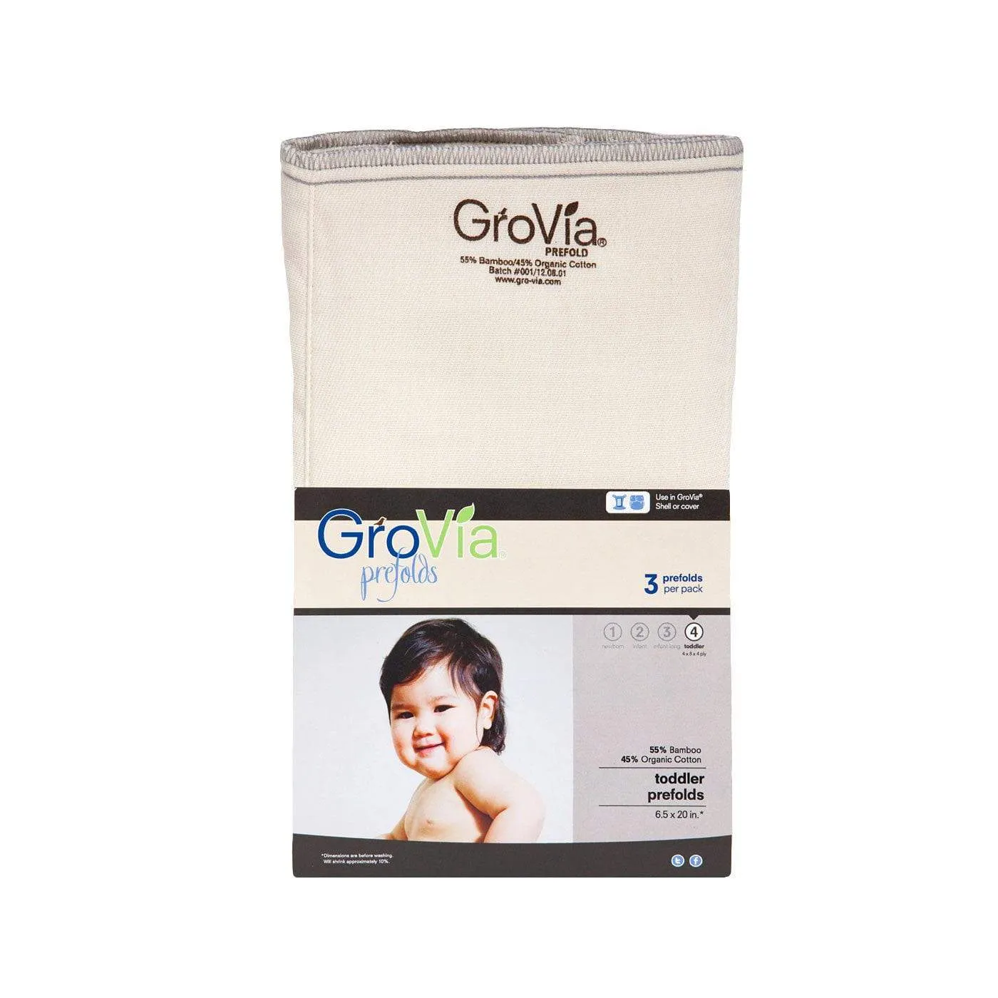 GroVia Prefold Cloth Diapers