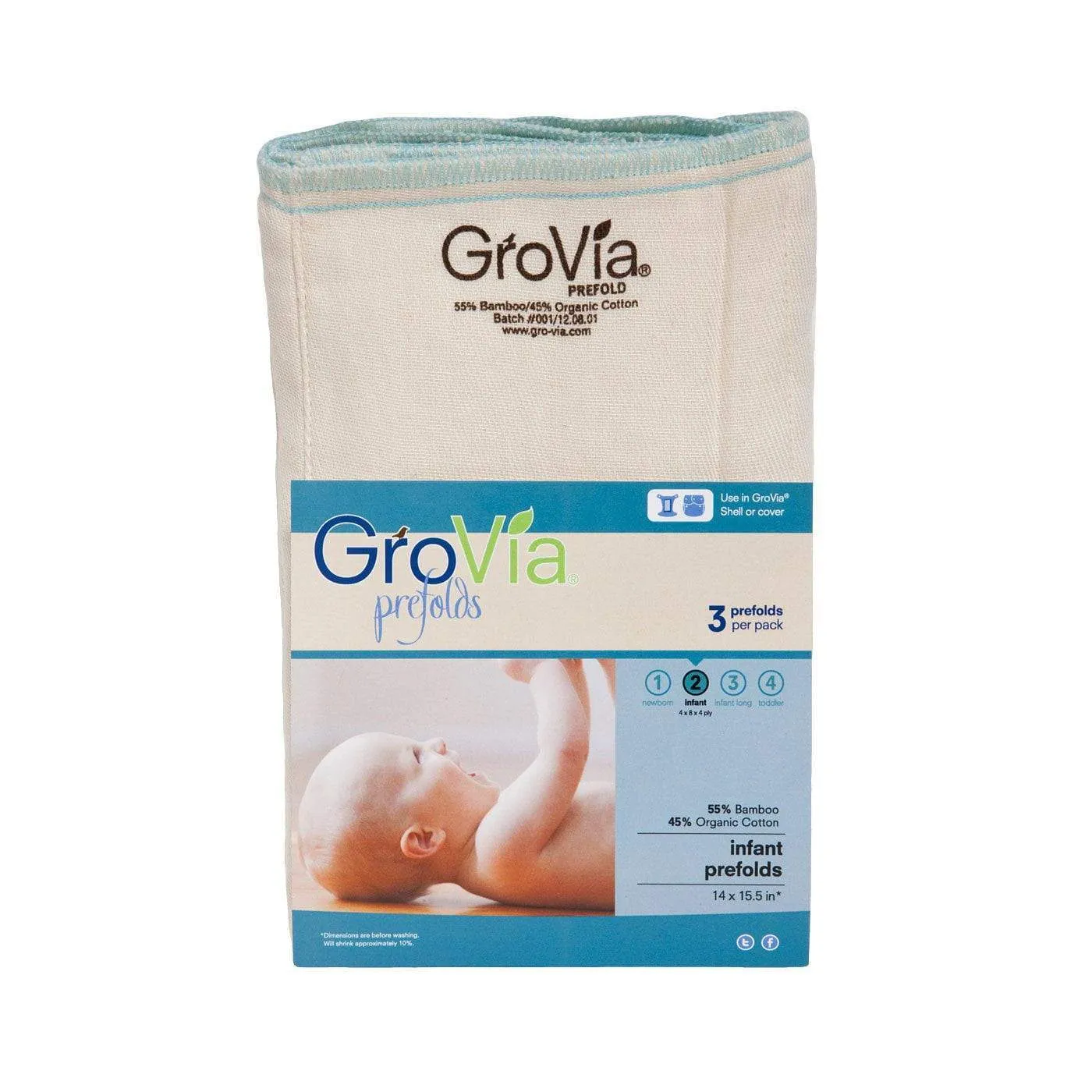 GroVia Prefold Cloth Diapers