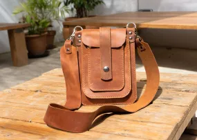 Handcrafted Crossbody Leather Bag for Women with Wide Strap - Fashion Racing