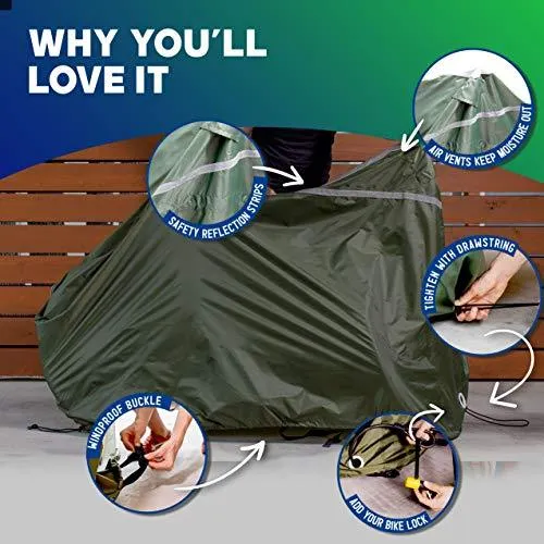 Heavy Duty Large Waterproof Bike Cover