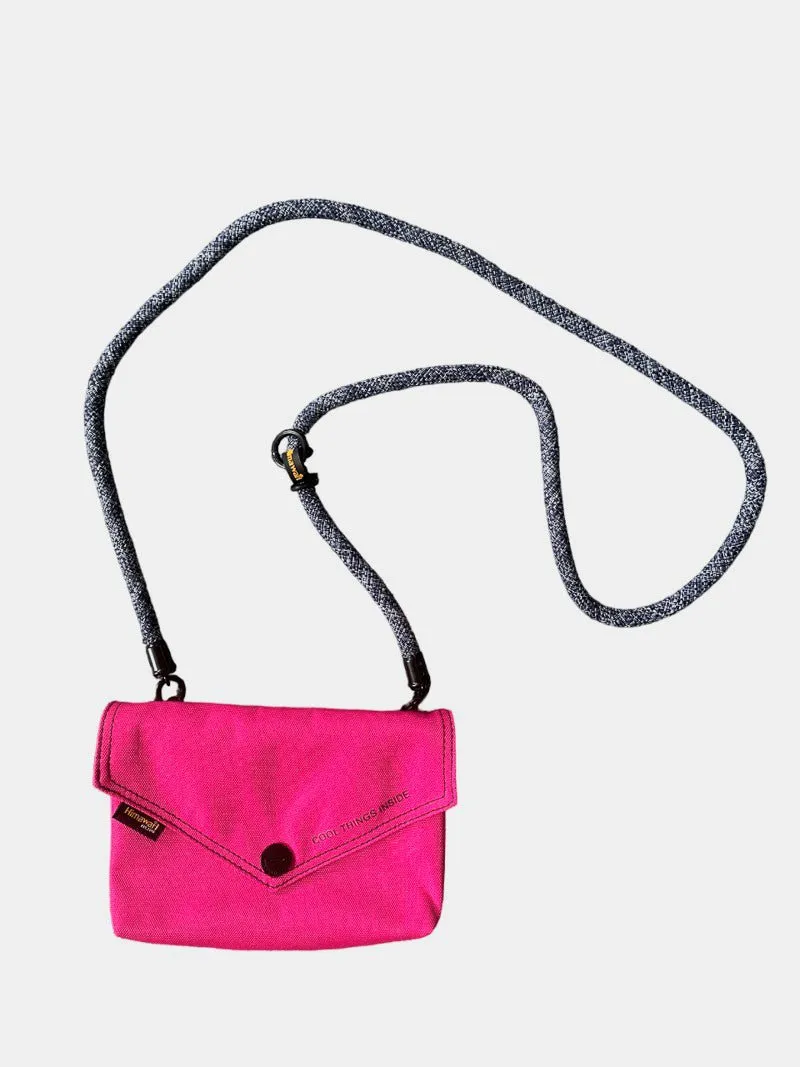 Himawari Solid Color Envelope Shape Crossbody Bag with Removable Strap