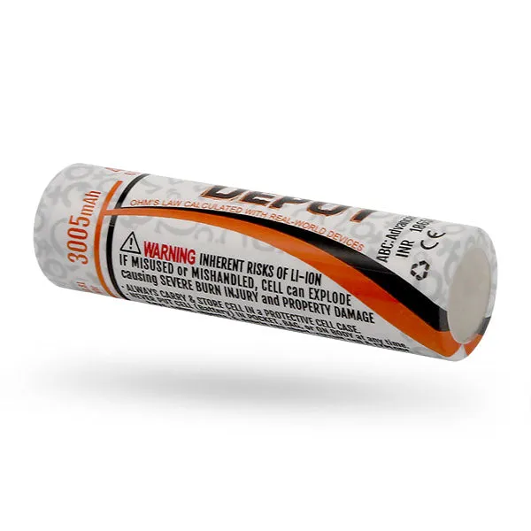 Hohm Tech Hohm Depot 18650 INR 3005mAh 22.5A Flat Top Battery