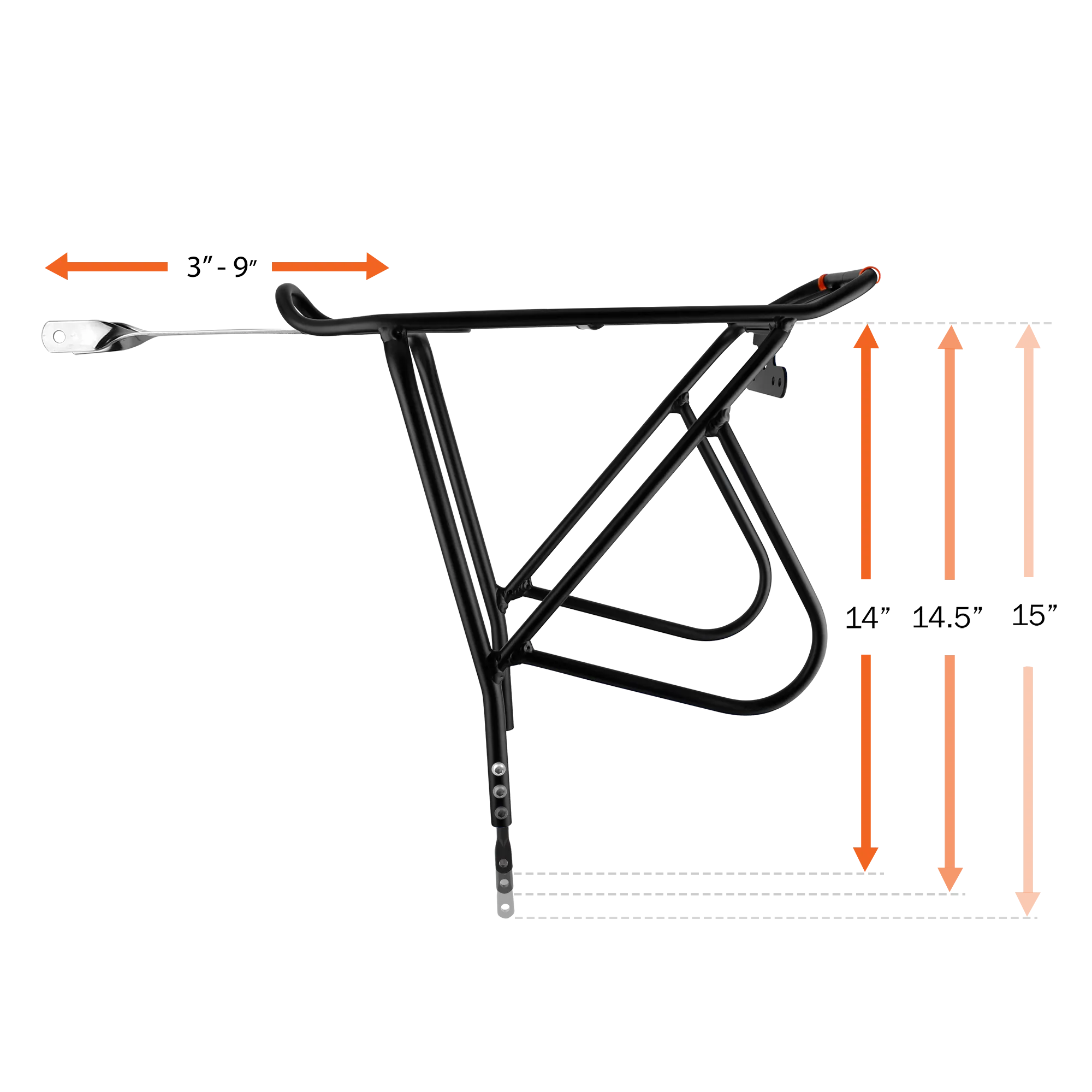 IBERA PakRak Bike Touring Carrier for 26"-29" Frames | IB-RA15