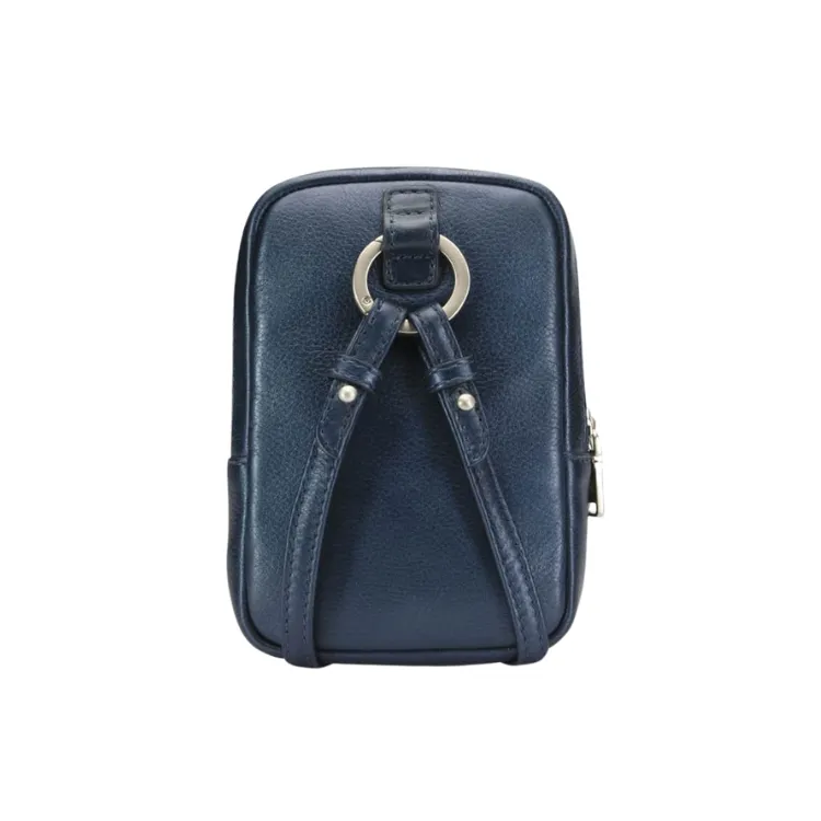 Jekyll & Hide Small Mobile Phone Sling Purse - Metallic Indigo