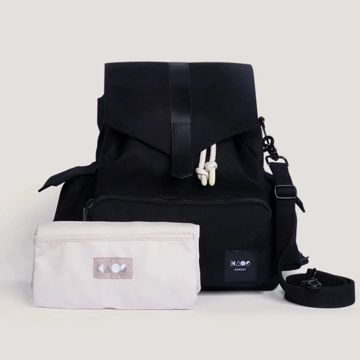 KAOS Ransel Diaper Bag | Black Vegan