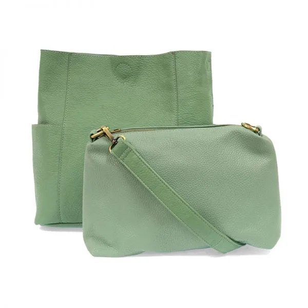 Kayleigh Side Pocket Bucket Bag - L8089-13 -  SEAFOAM