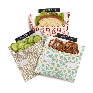 Keep Leaf Reusable Sandwich  Bag - Geo