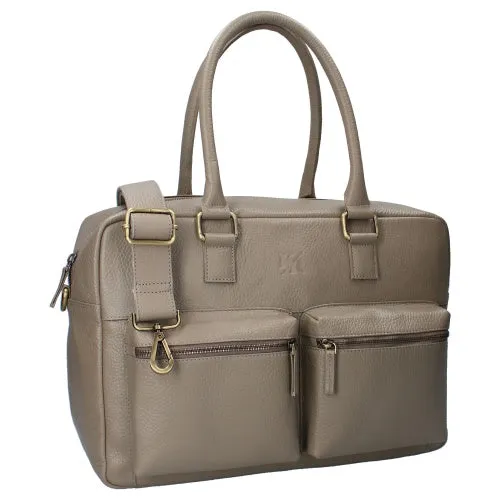 Kidzroom diaper bag backpack | Care Vienna Lovely Leather Taupe