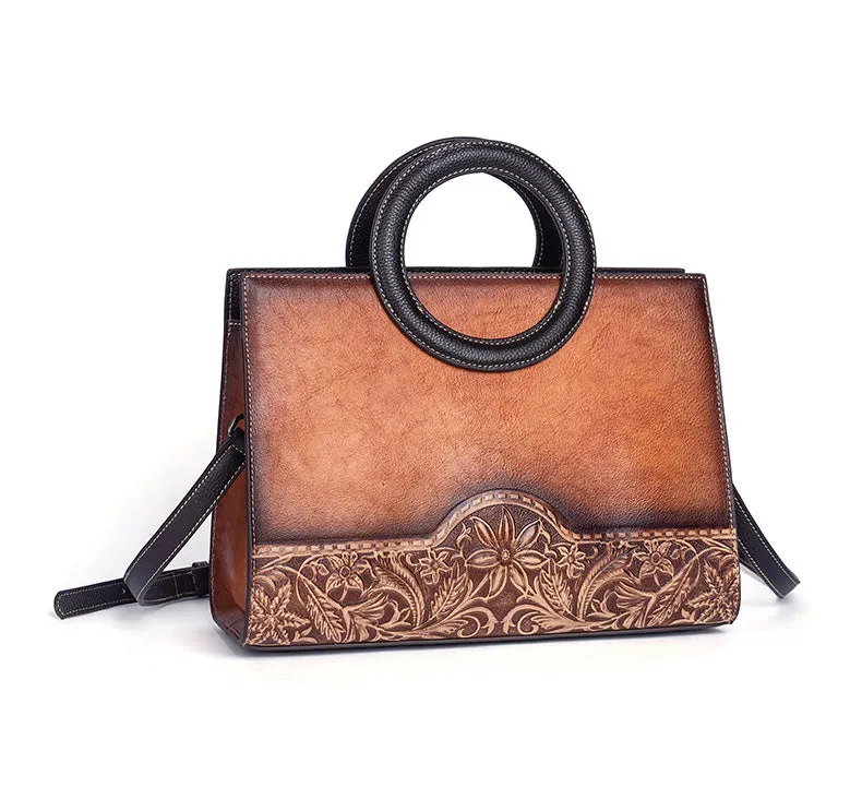 Ladies Leather Handbags Brown Shoulder Bag For Women