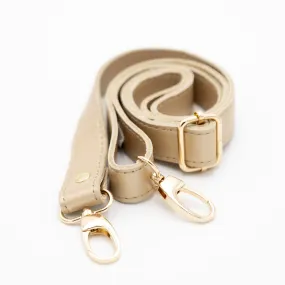 Leather bum bag strap - Metallic Gold Gold fittings