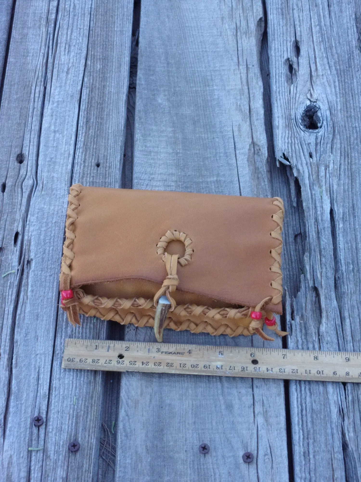 Leather wallet, soft leather clutch