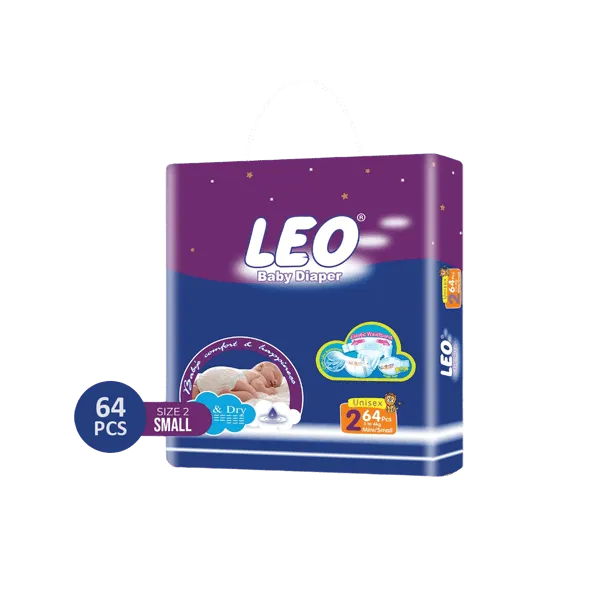 LEO BABY DIAPER SIZE 2 MINI/SMALL 3-6 KG 64PCS