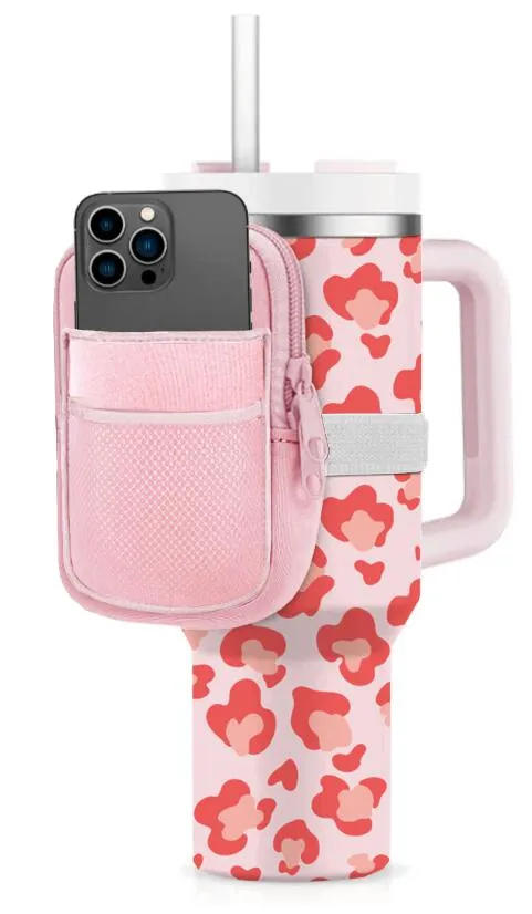 LIGHT PINK TUMBLER ATTACHABLE BAG