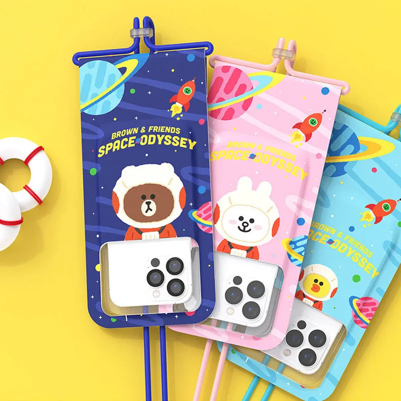 Line Friends Space Waterproof Pouch Dry Bag Smartphone Case