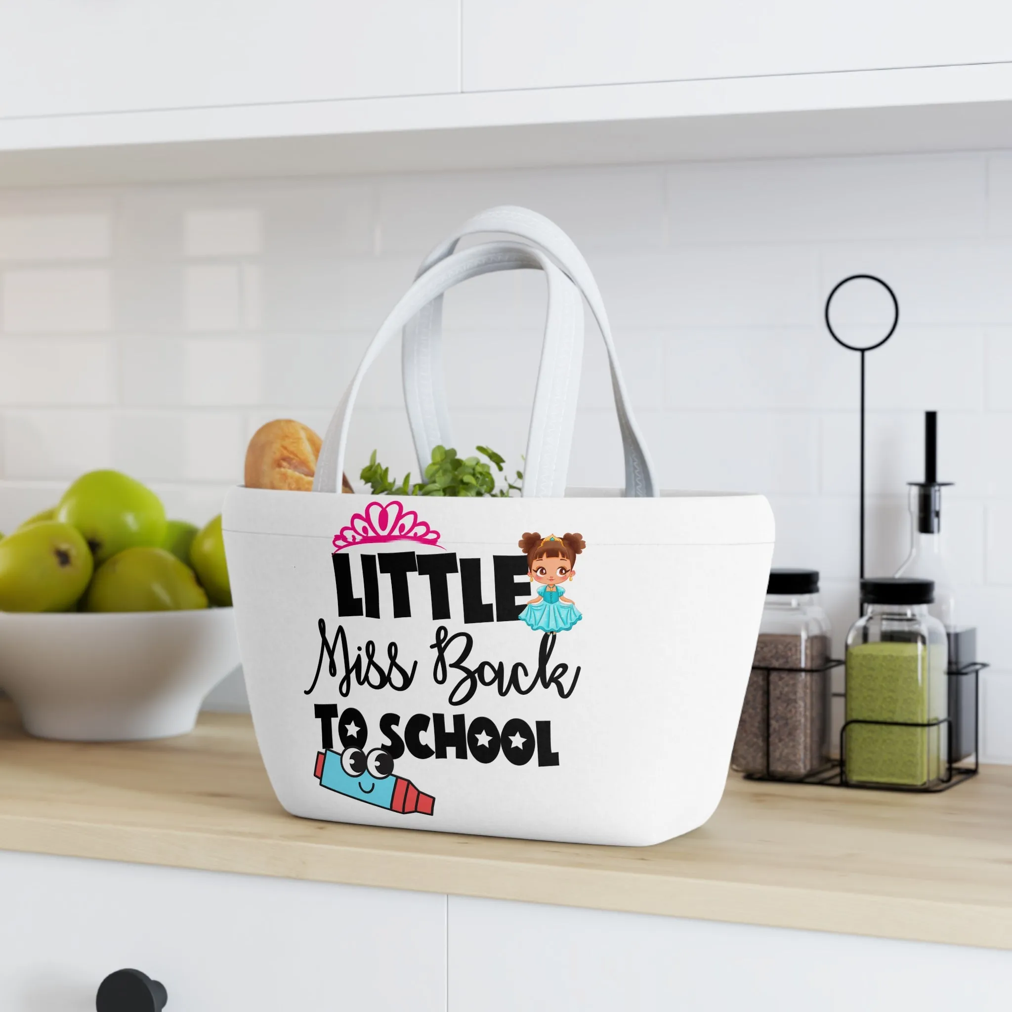 Little Miss Back to school Lunch Bag, Back To School Lunch Bag, Back to Learning Lunch Bag, Ready for School Lunch Bag. First day Of School.