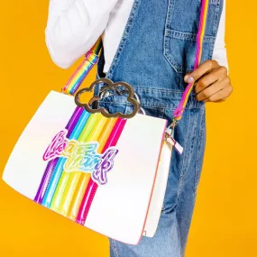 Loungefly Lisa Frank Rainbow Cloud Handle Chain Strap Crossbody