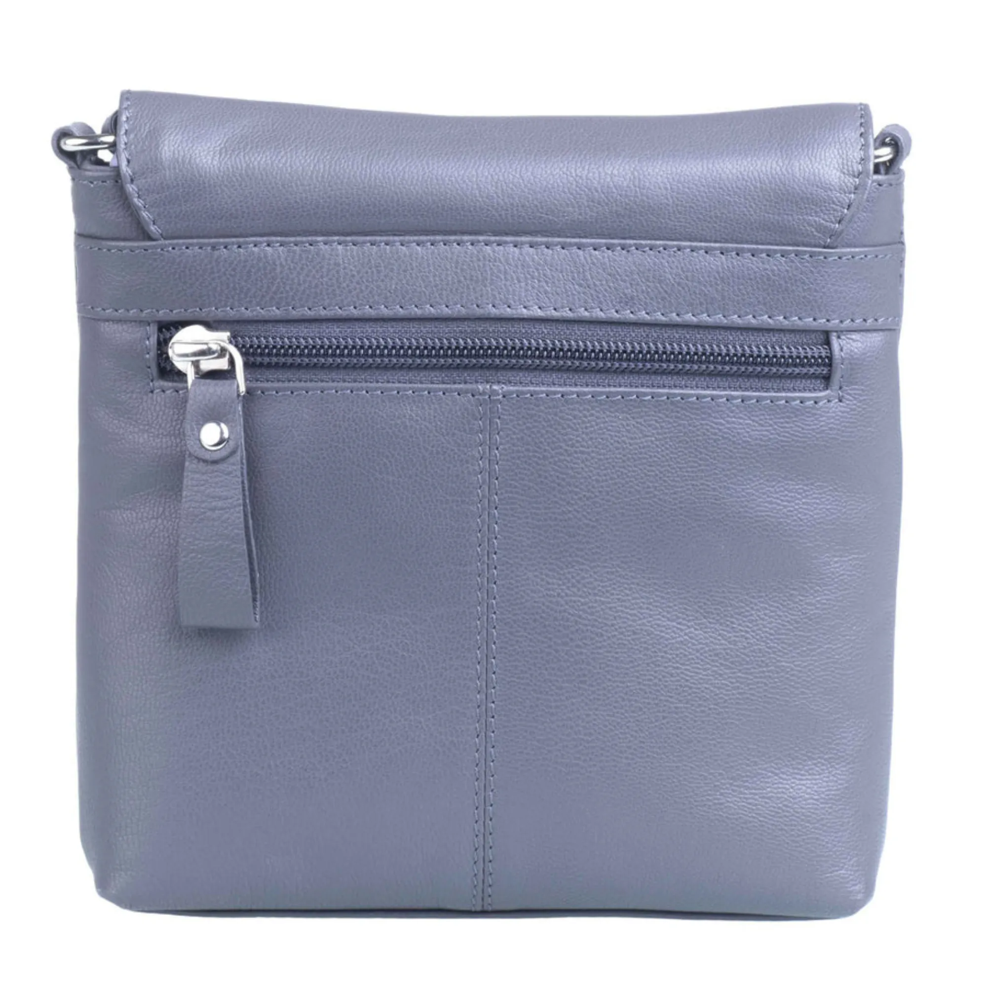 Mala Leather Midnight Cats Cross Body Bag Grey