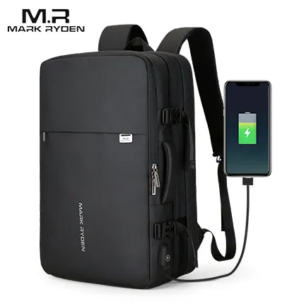 Man Backpack Fit 17 inch Laptop USB Recharging