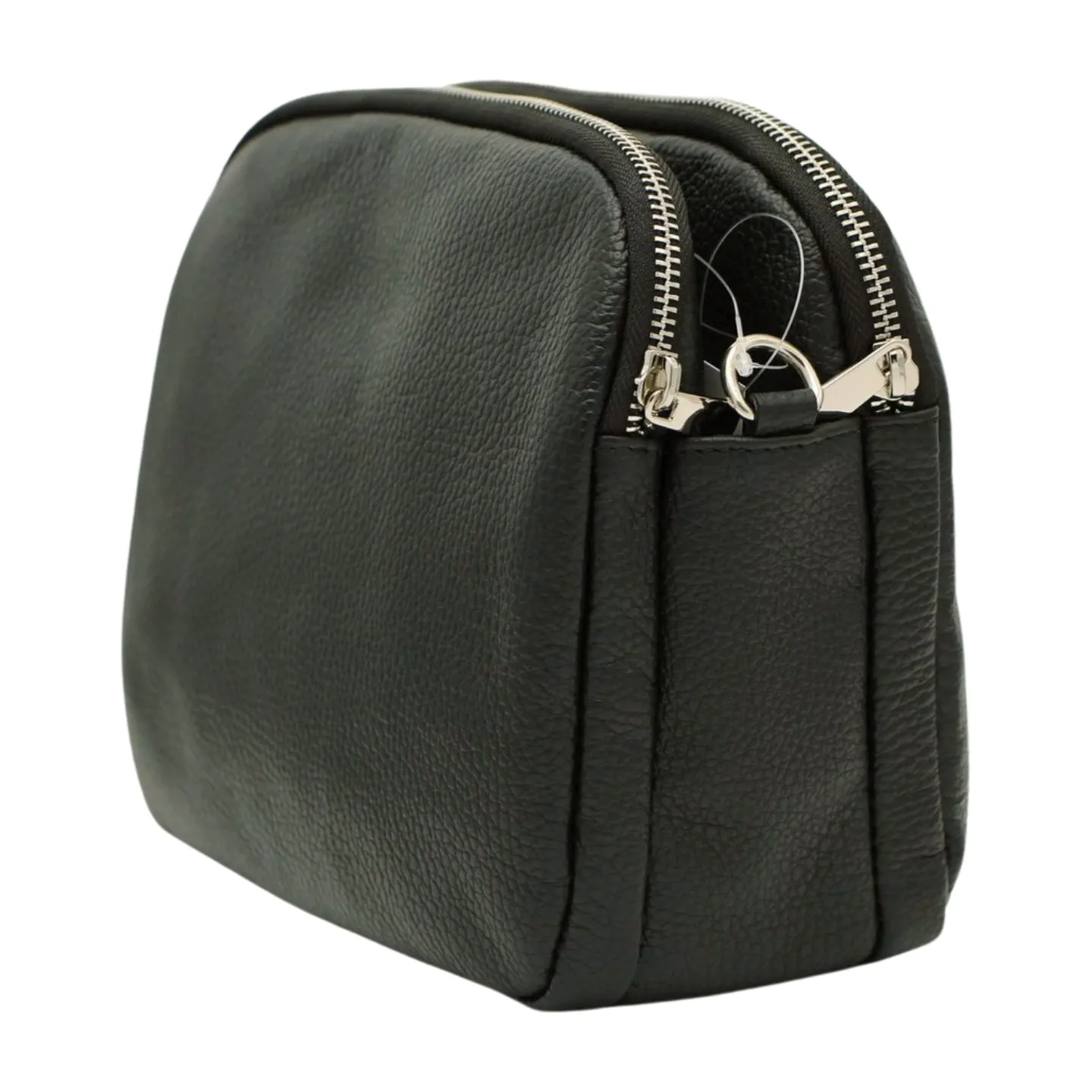 MARCO MOREO 1768  Black Double Zip  Crossbody Bag