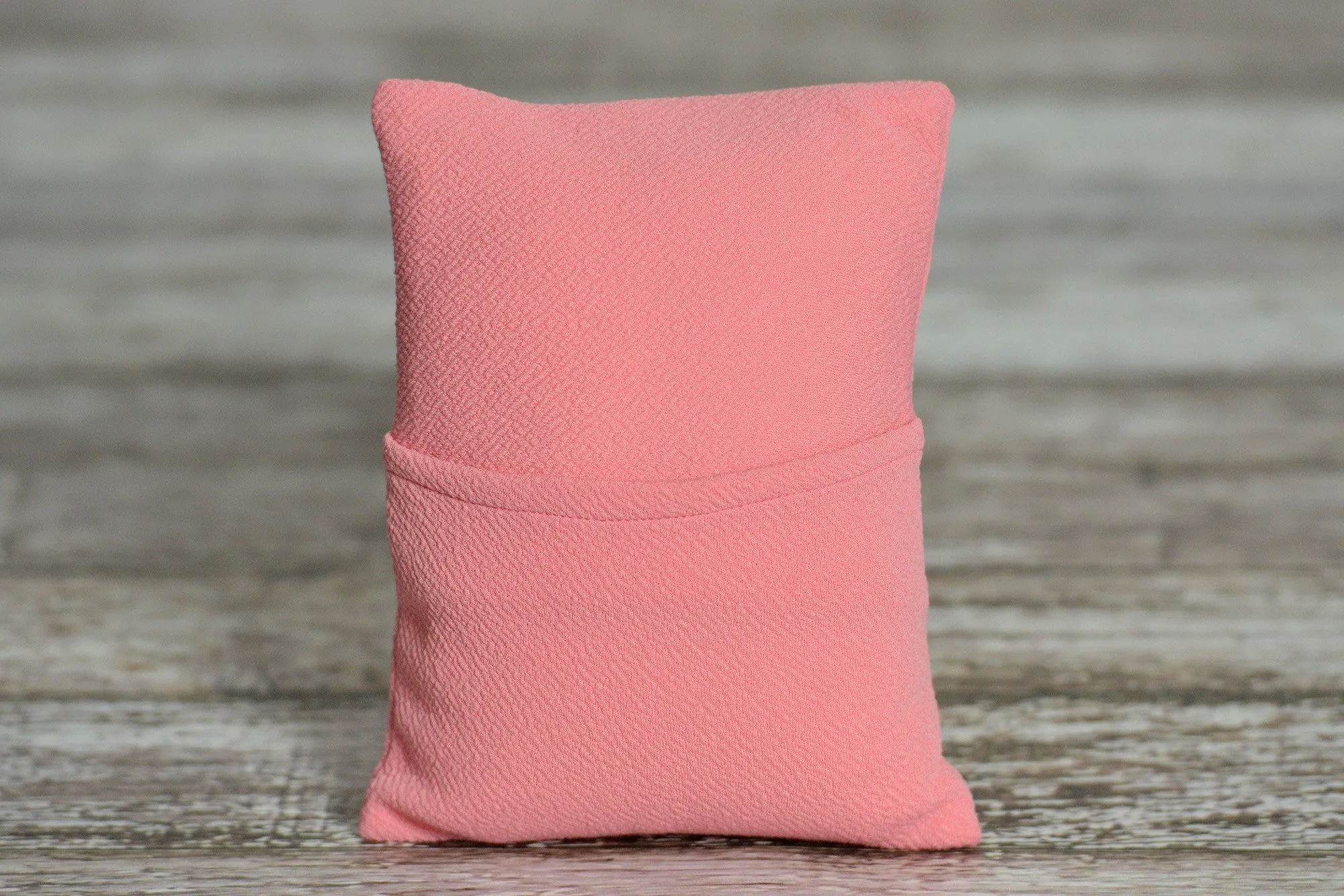 Matching Mini Pillow with Cover AND Bean Bag Fabric - Textured - Rose