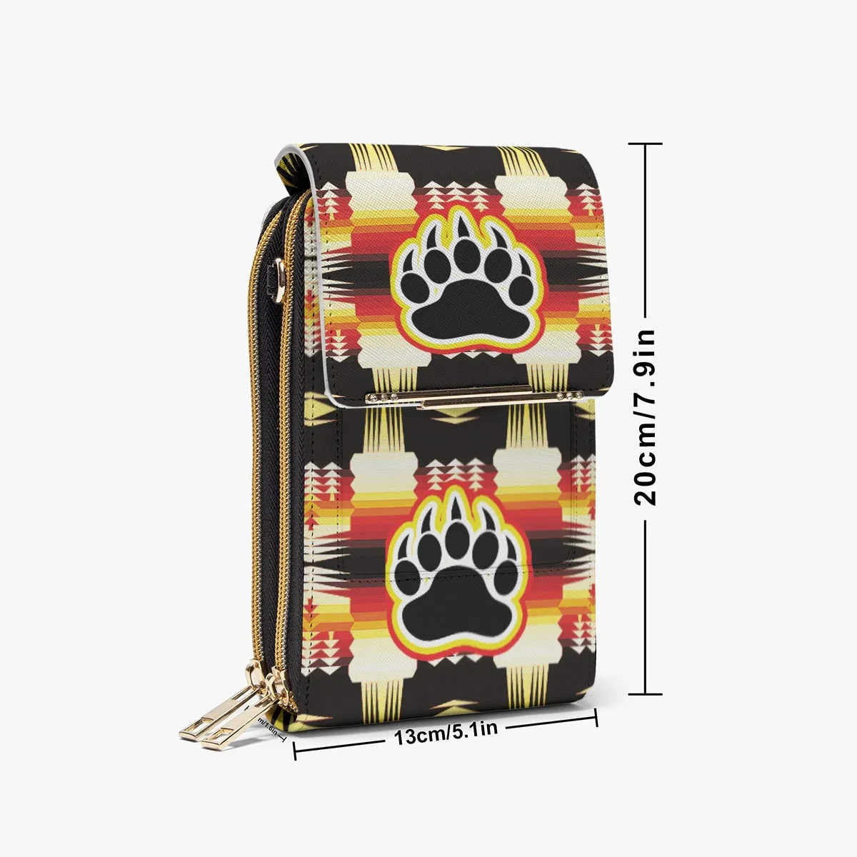 Medicine Wheel Sage Bear Paw Mobile Phone Chest Bag