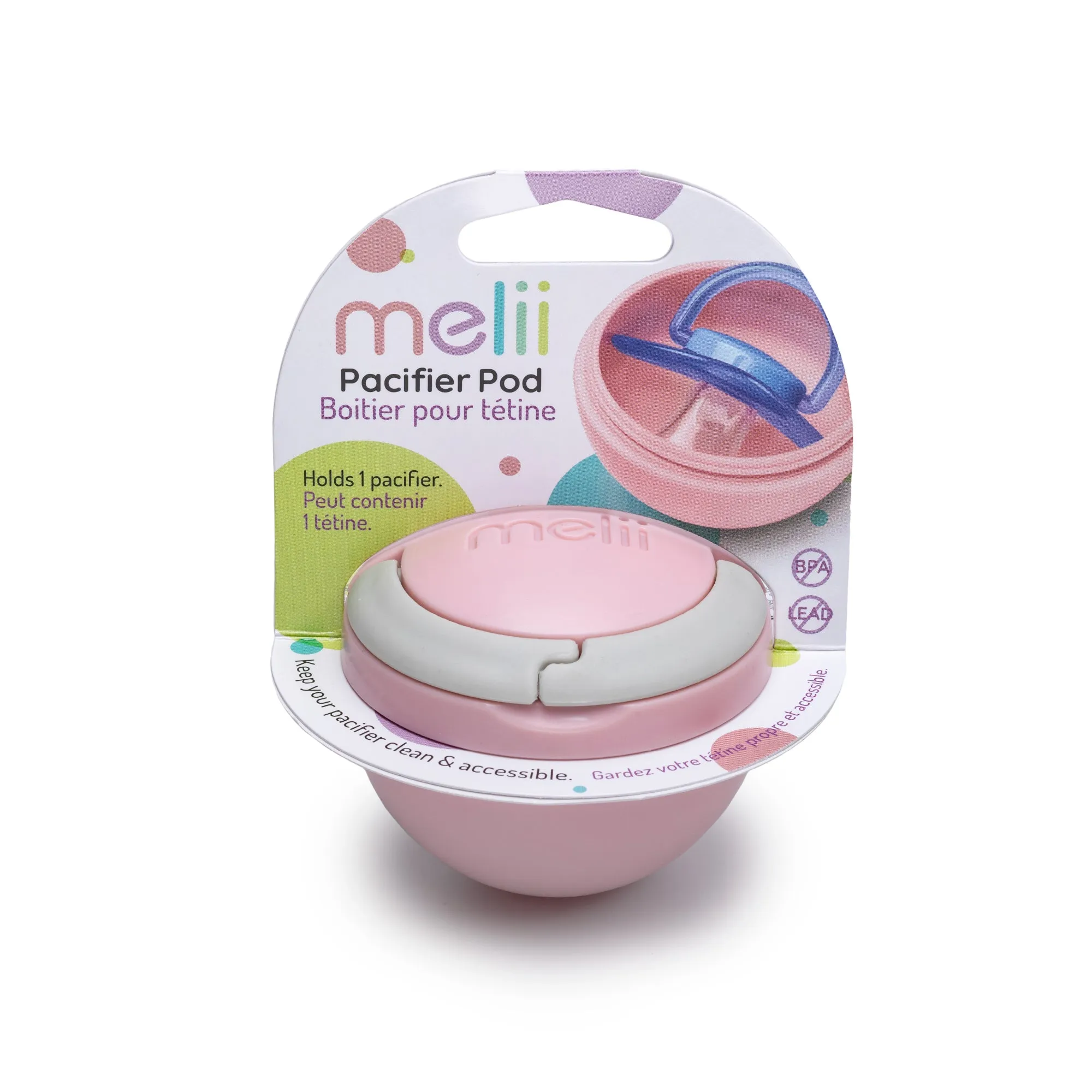 Melii  Baby Pacifier Pod - Adorable and Practical Baby Pacifier Storage - BPA Free Safety - Easy to Cary