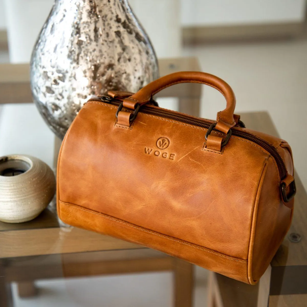 Mini bag in Cognac Leather- Not Cncled