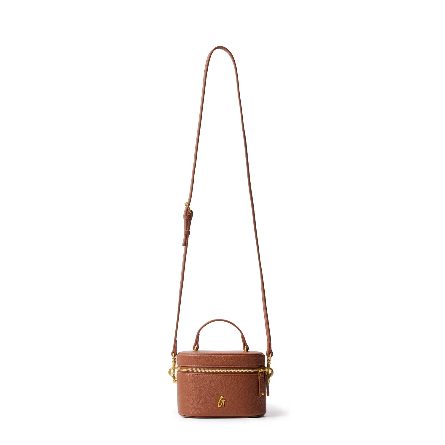 MINI PEBBLE VANITY BAG - BROWN