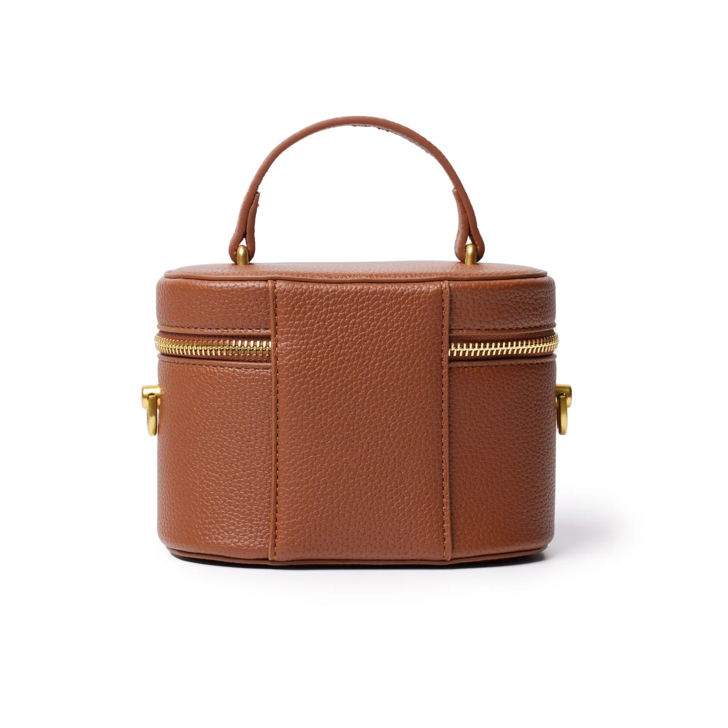 MINI PEBBLE VANITY BAG - BROWN