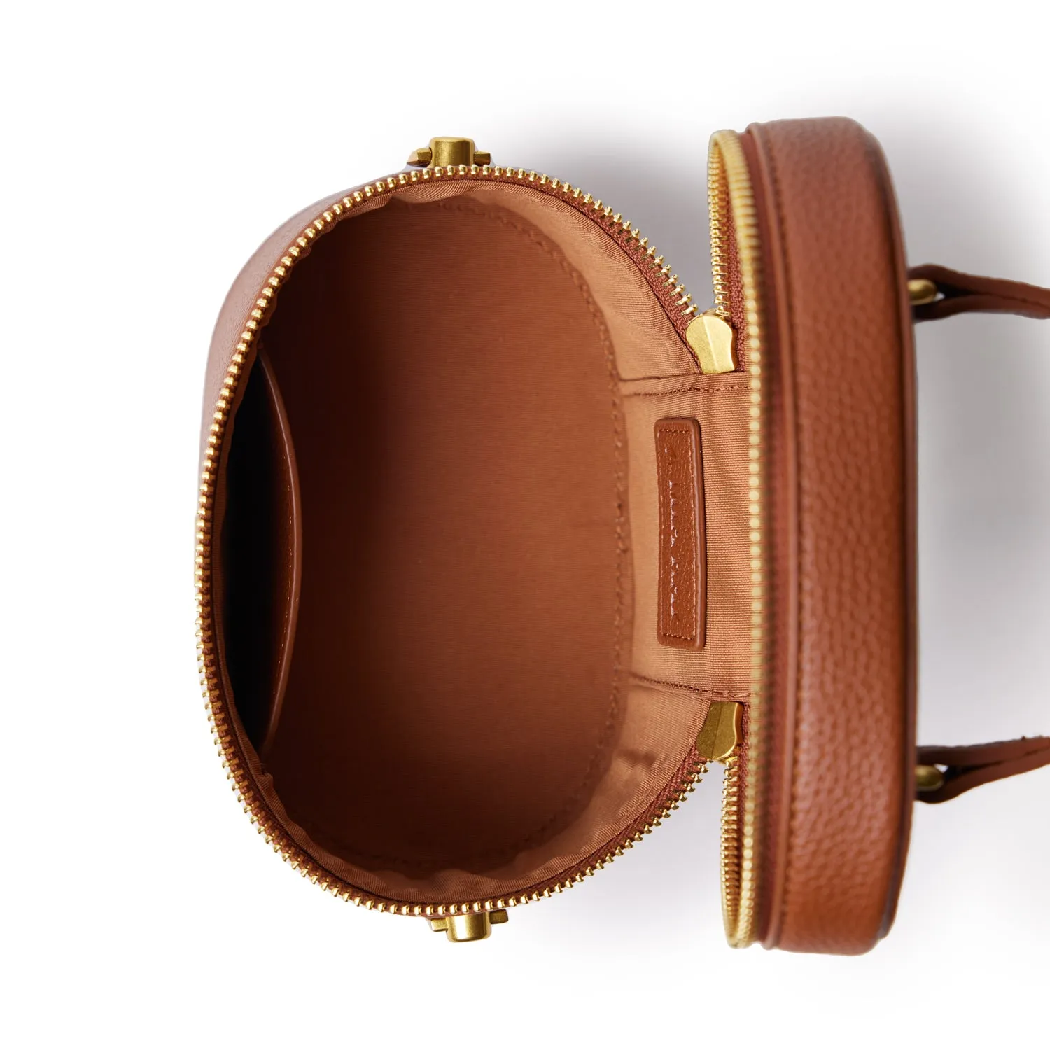 MINI PEBBLE VANITY BAG - BROWN