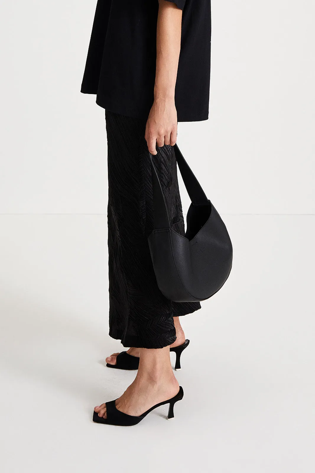 MINI SHOULDER BAG - YARDLY BLACK STRUCTURED