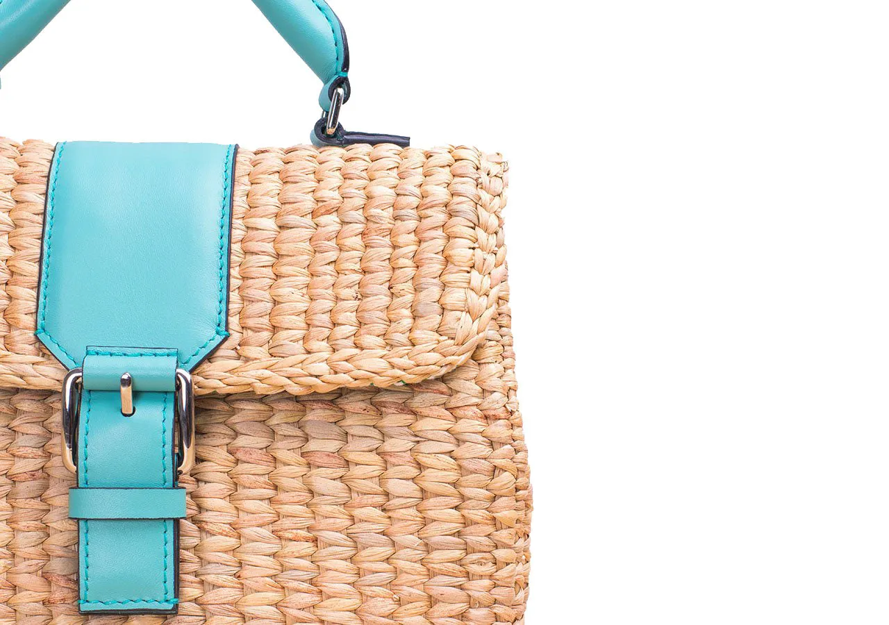 MINI VIPHA WICKER BAG (Turquoise)