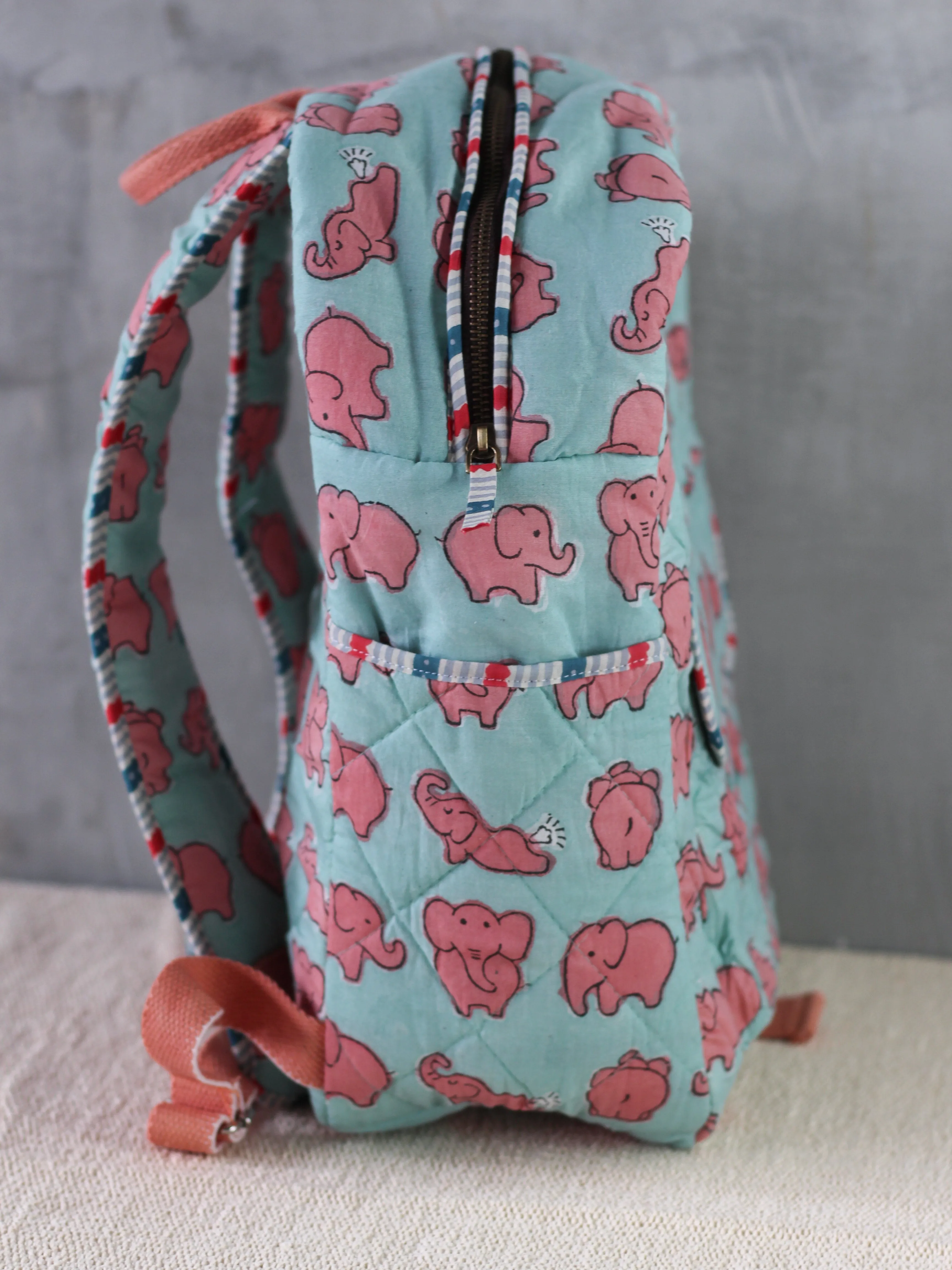 Mint Elephant Nappy Bag