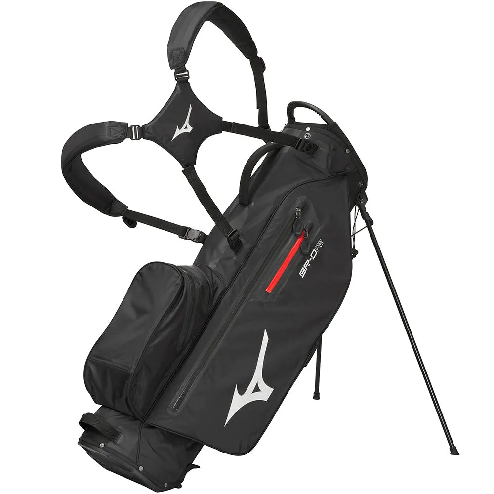 Mizuno BR-DRI Waterproof Stand Bag - Black/Silver