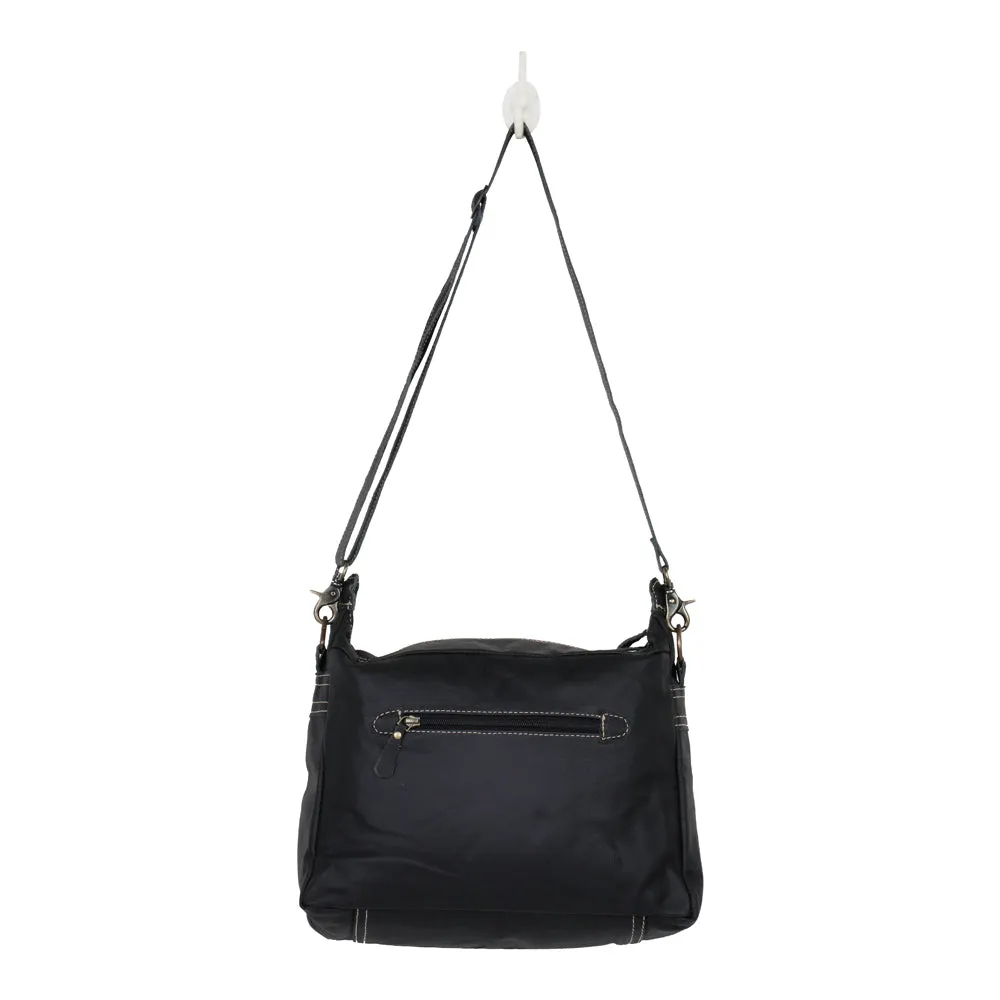 MODERN  LEATHER AND HAIRON BAG