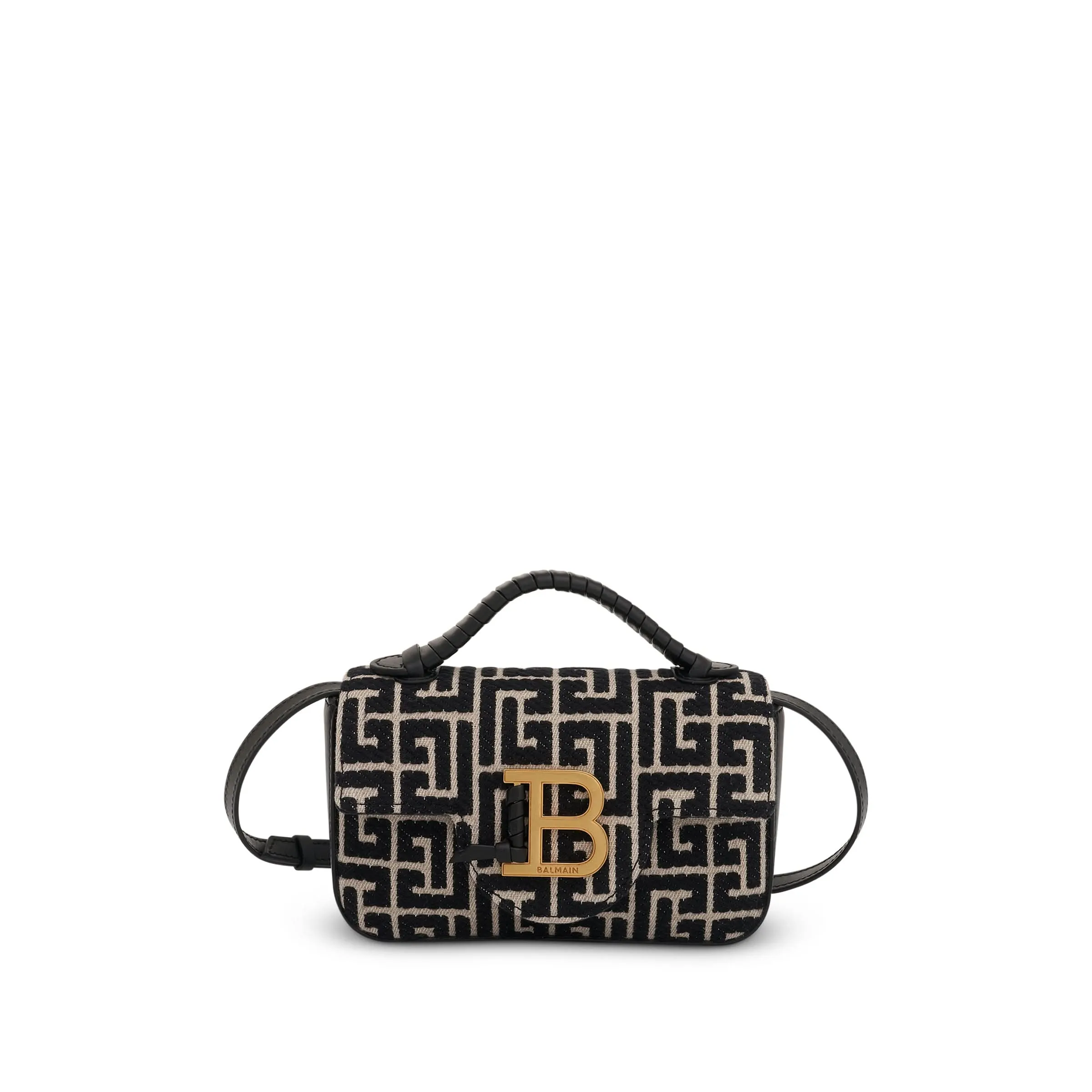 Monogram Jacquard Mini Bag in Ivory/Black