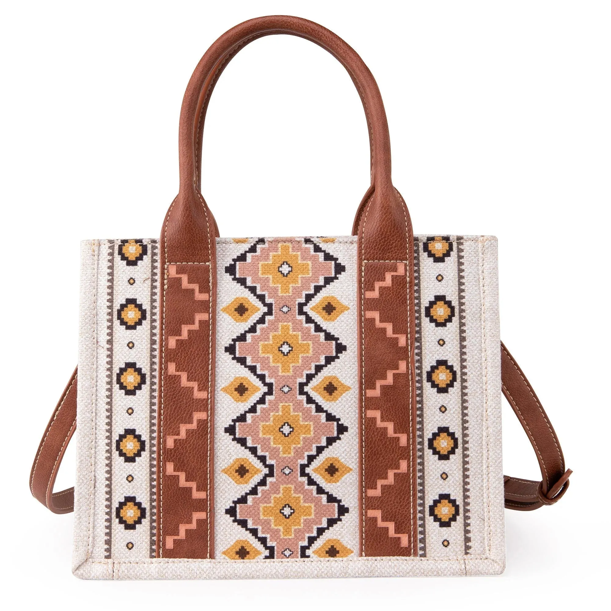 Montana West Wrangler Southwestern Canvas Tote Crossbody