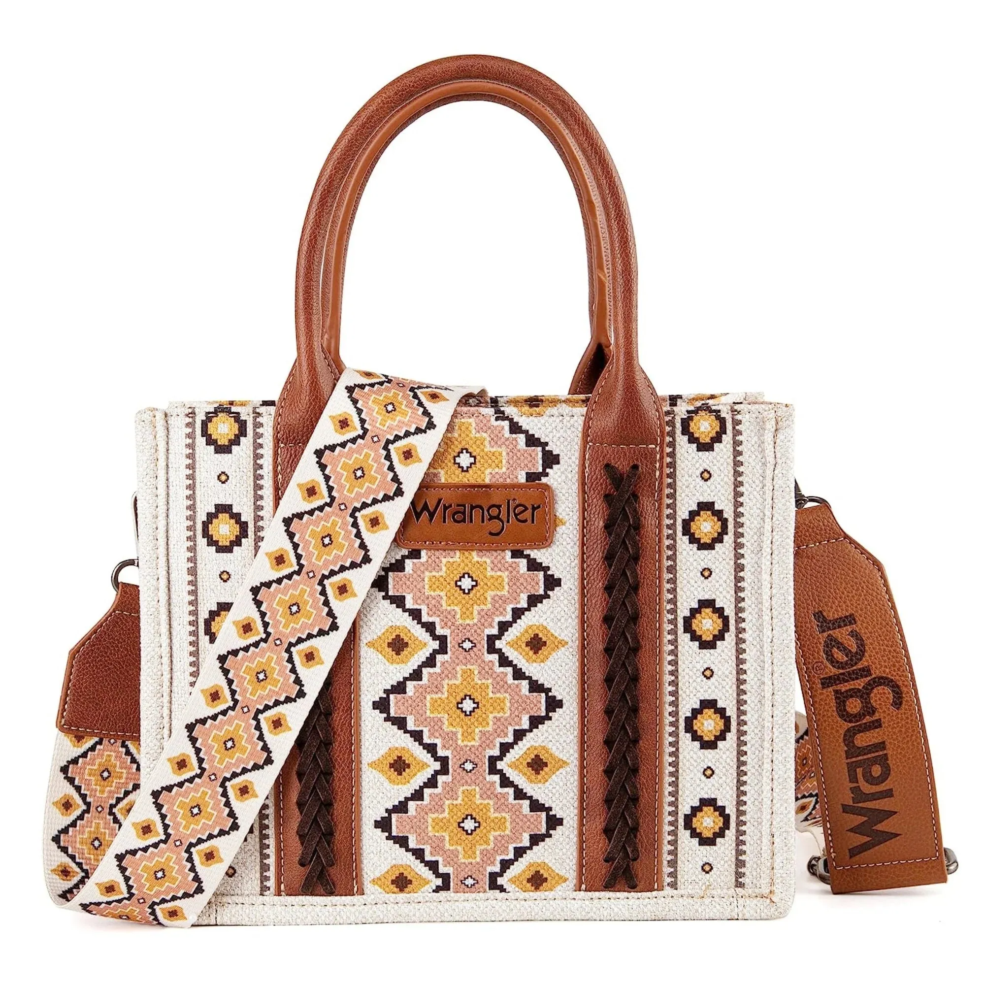 Montana West Wrangler Southwestern Canvas Tote Crossbody