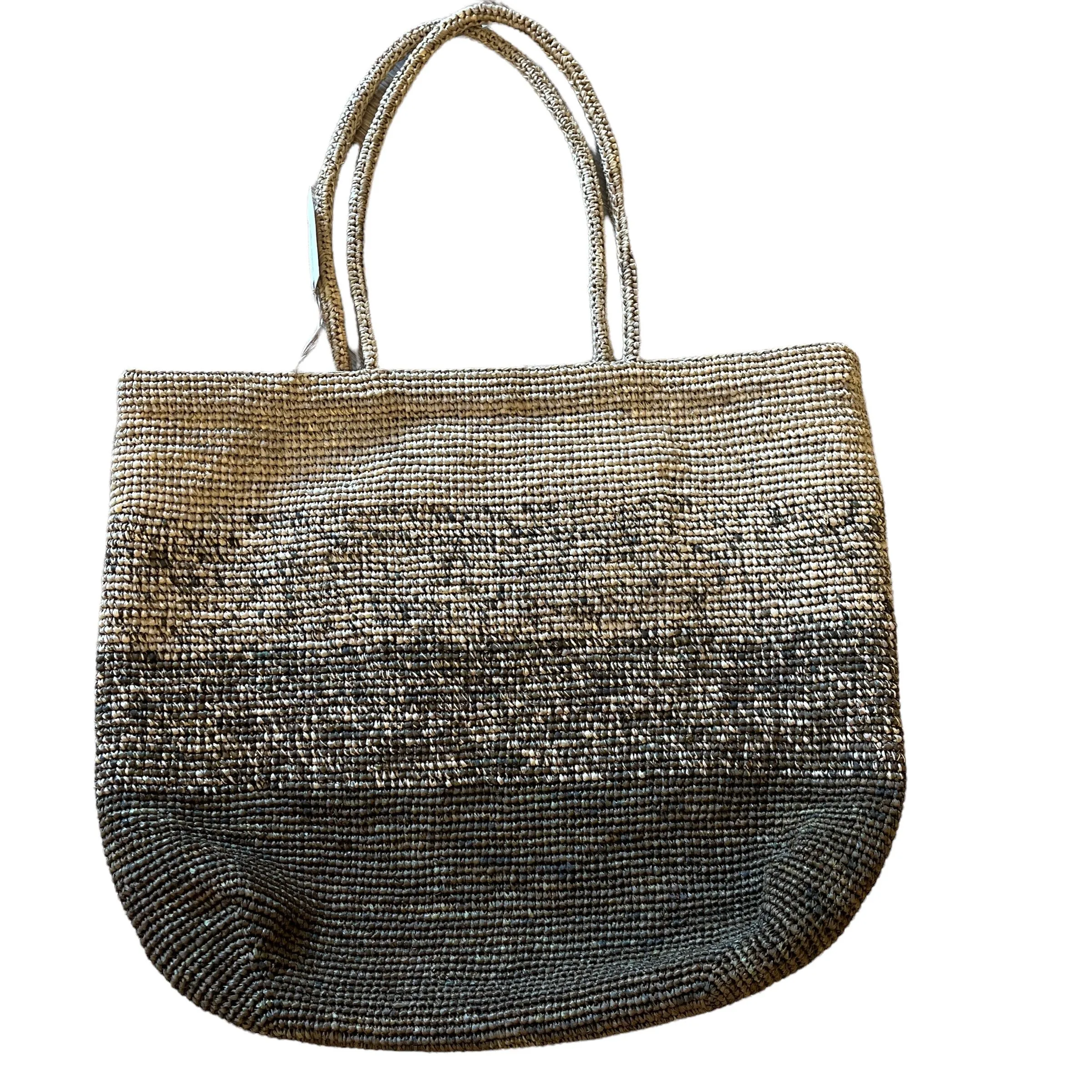 Moss toned raffia basket