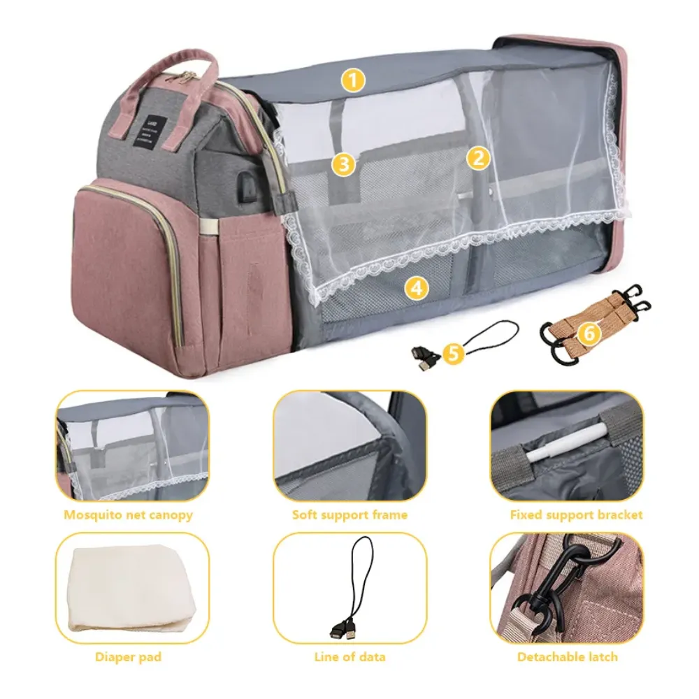 Multi-Use Diaper Bag with Expanded Toy Mode