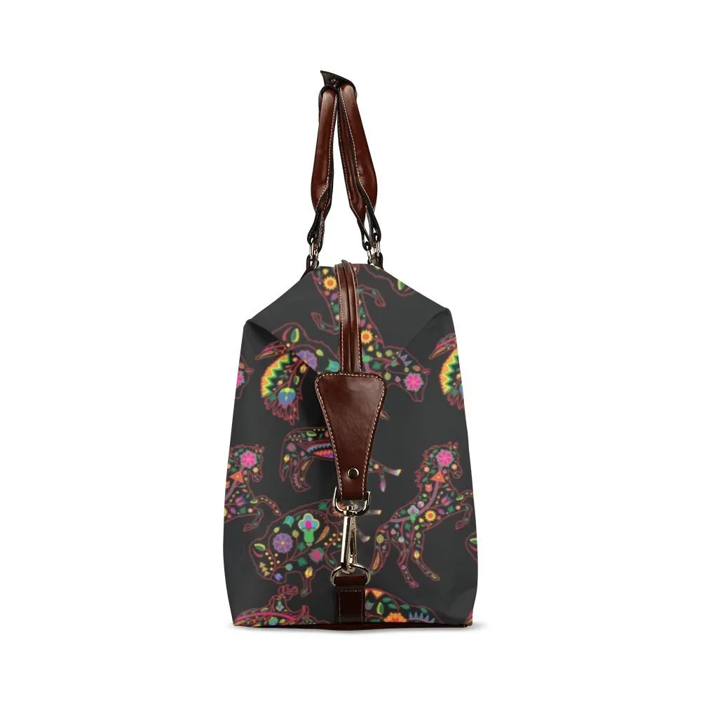 Neon Floral Animals Classic Travel Bag