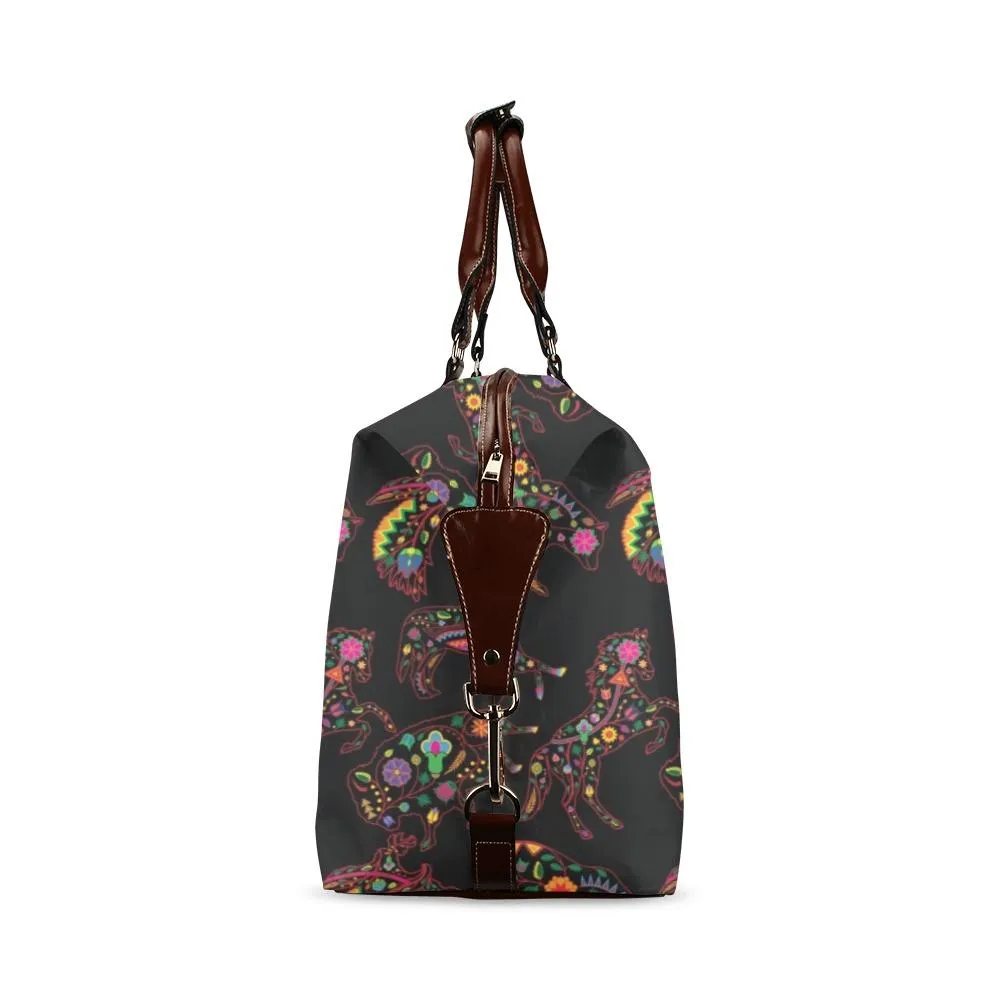 Neon Floral Animals Classic Travel Bag