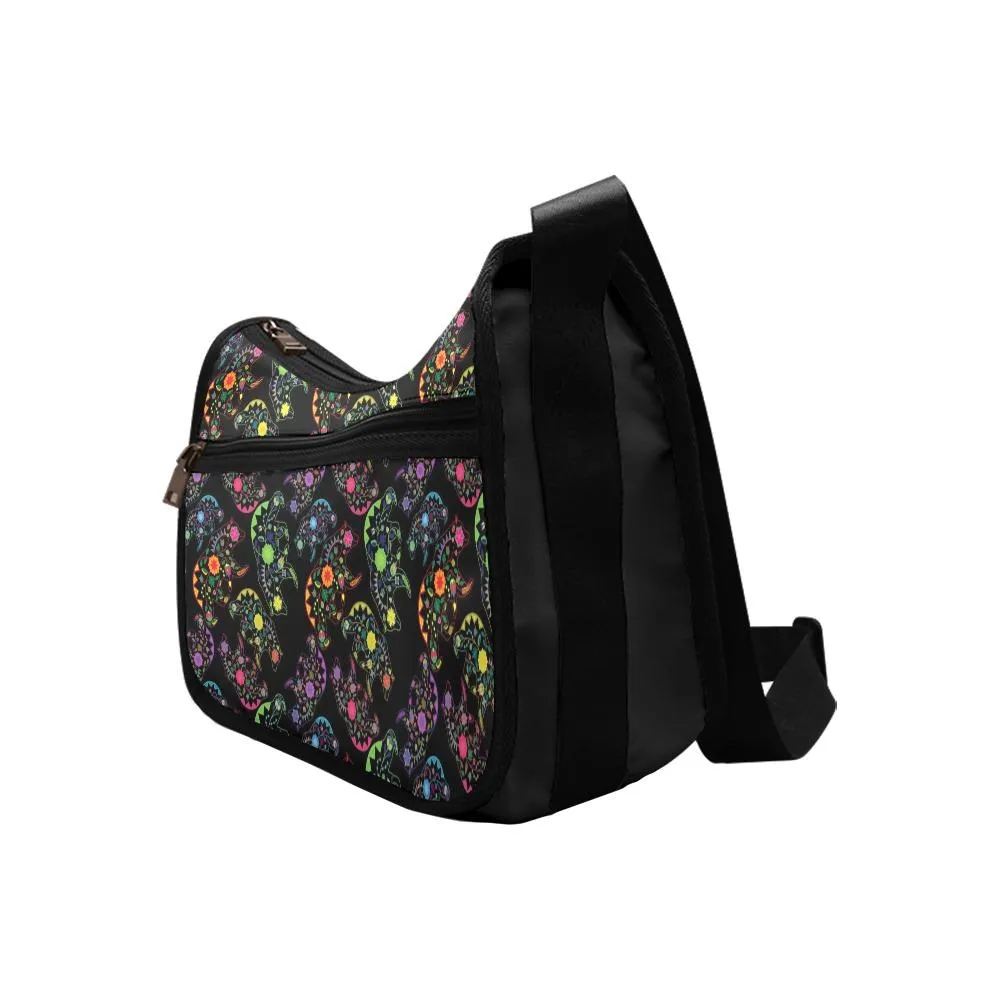 Neon Floral Bears Crossbody Bags