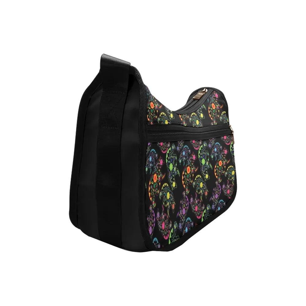 Neon Floral Bears Crossbody Bags