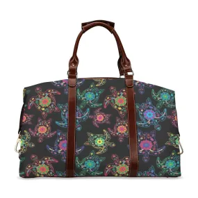 Neon Floral Turtles Classic Travel Bag