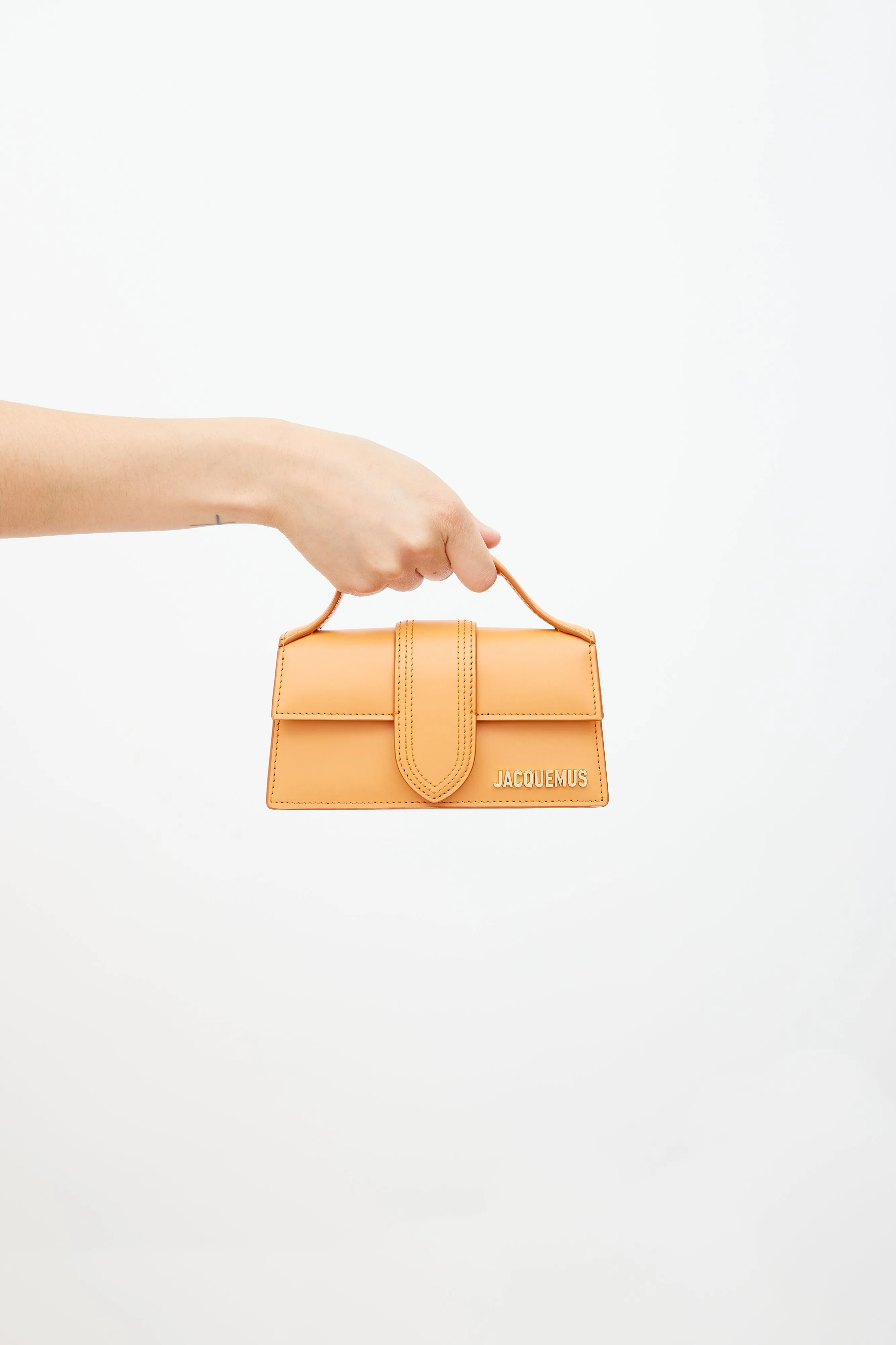 Orange Le Raphia Le Bambino Crossbody Bag