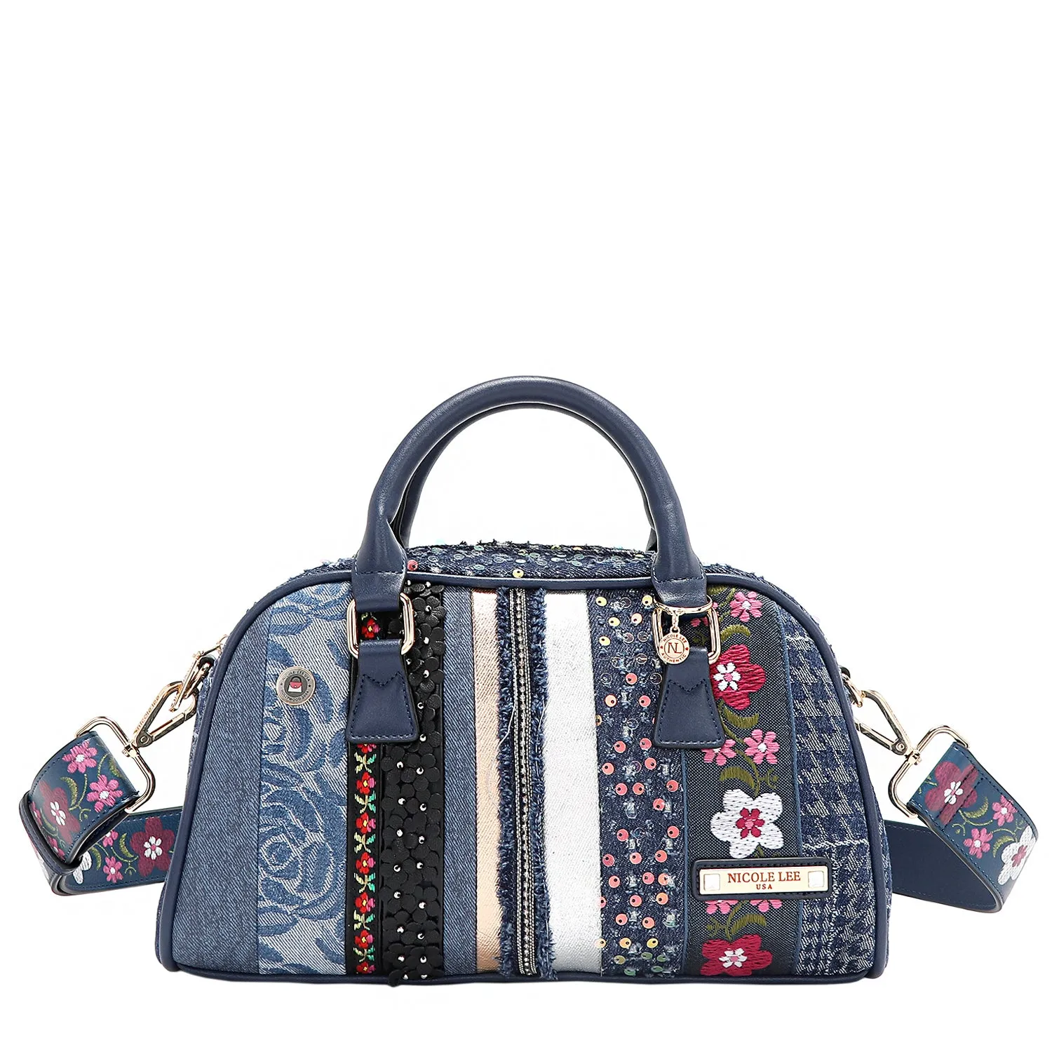 PATCH FLOWER MINI BOWLING BAG