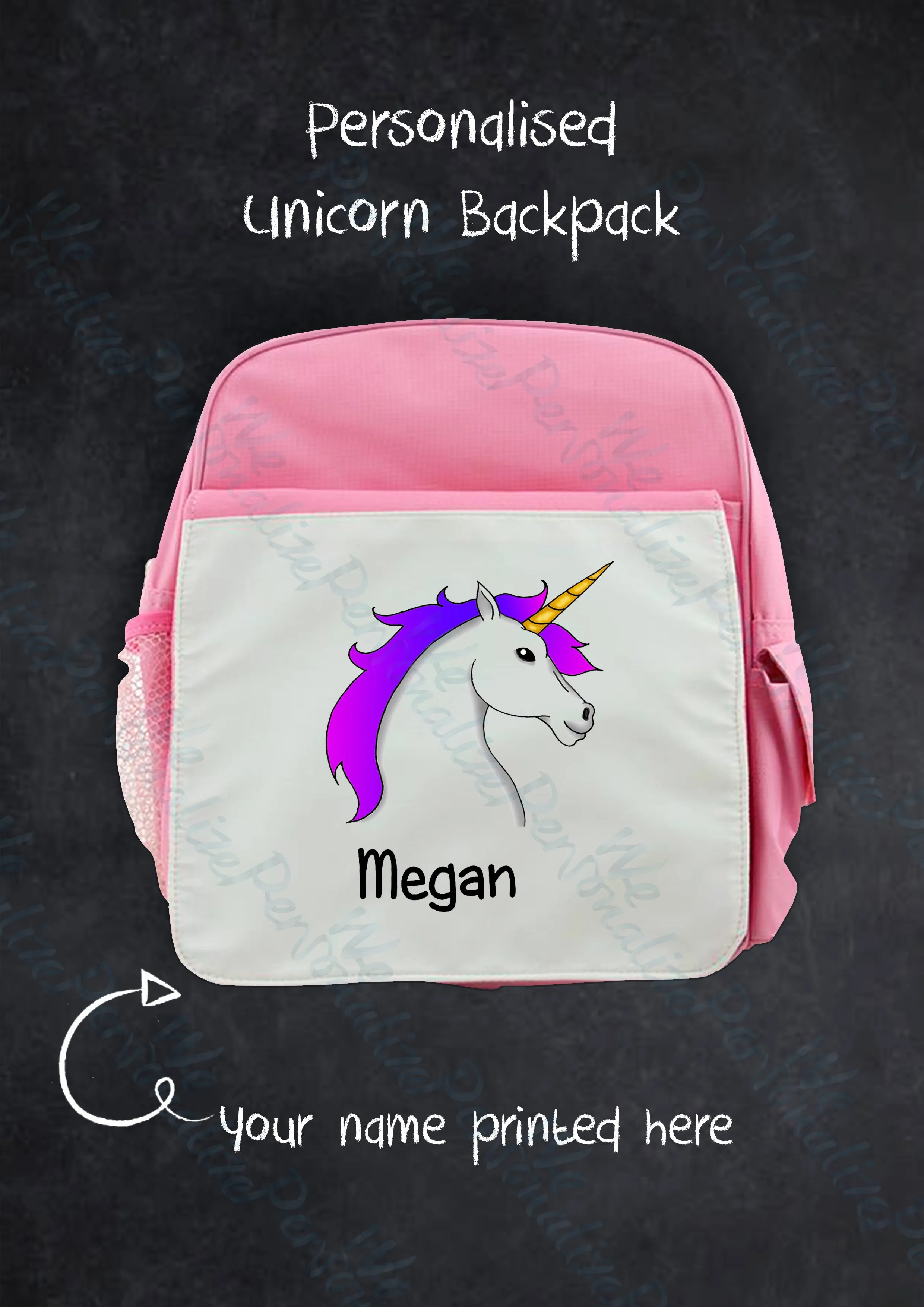 Personalised Flamingo/Unicorn Backpack