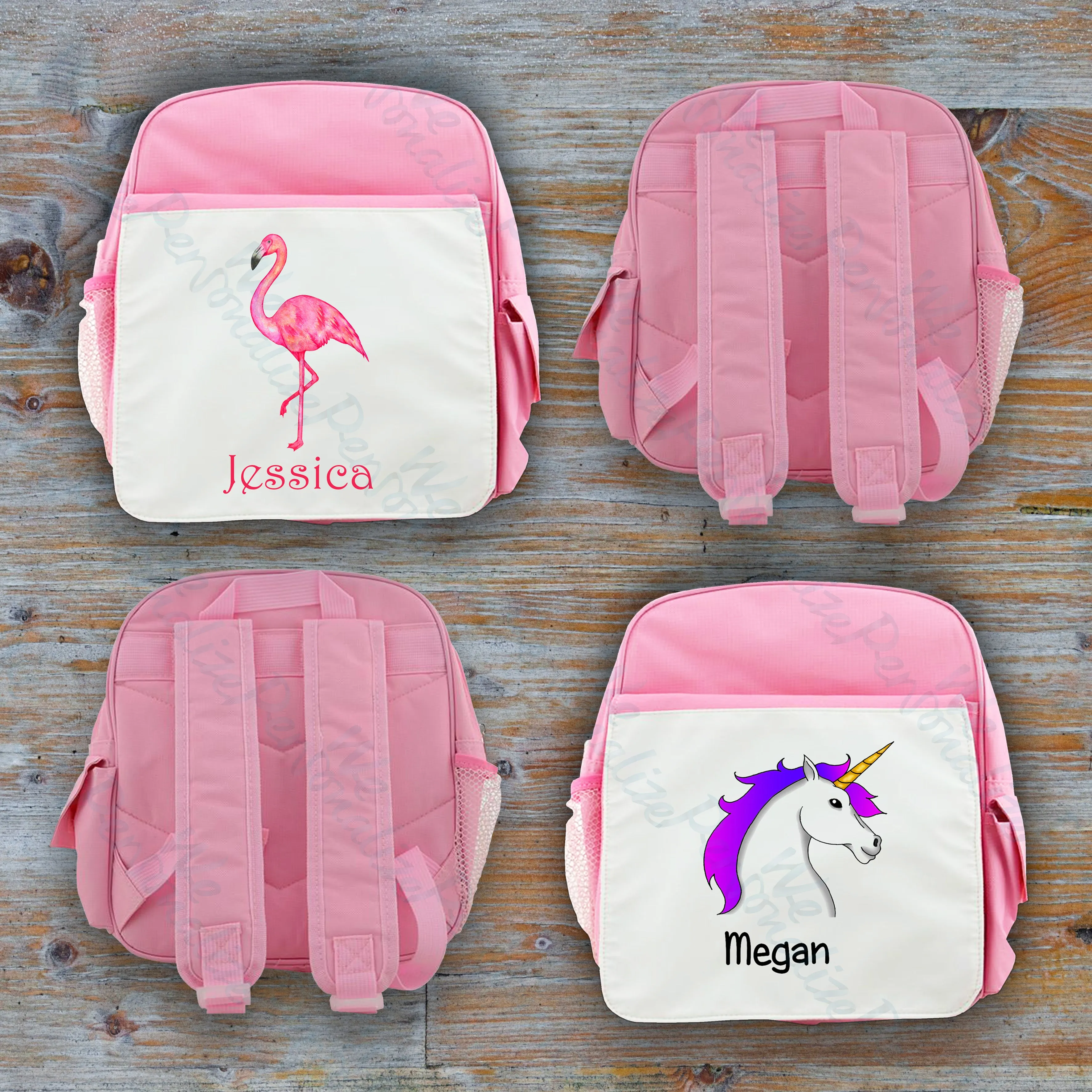 Personalised Flamingo/Unicorn Backpack